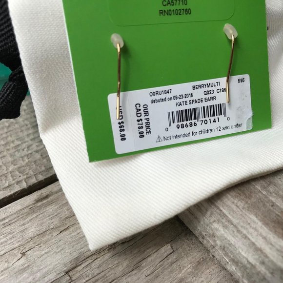 Kate Spade berry Multi Cluster Earrings - Picture 7 of 8